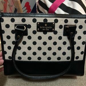 Kate Spade Black and White Polka Dot Satchel